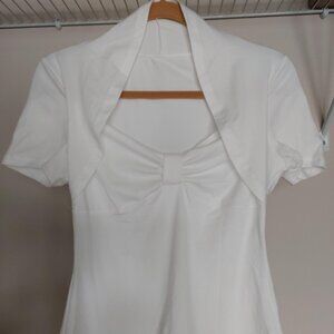 short sleeve white top